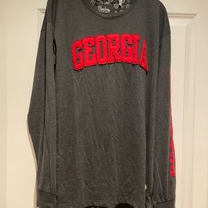 Women's Pressbox Georgia Bulldogs Two-Hit Canyon Long Sleeve T-Shirt